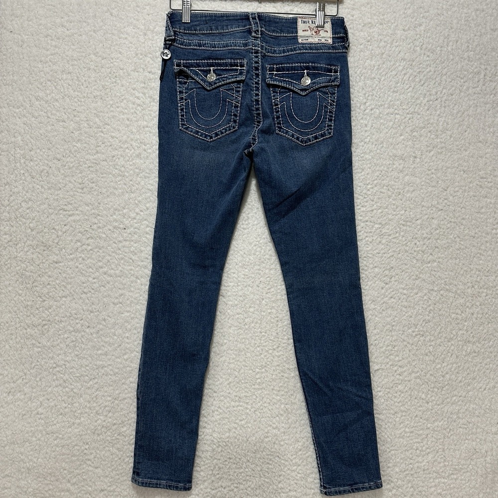 TRUE RELIGION WOMEN'S JENNIE CURVY MID RISE SKINNY JEANS Size WAIST 27